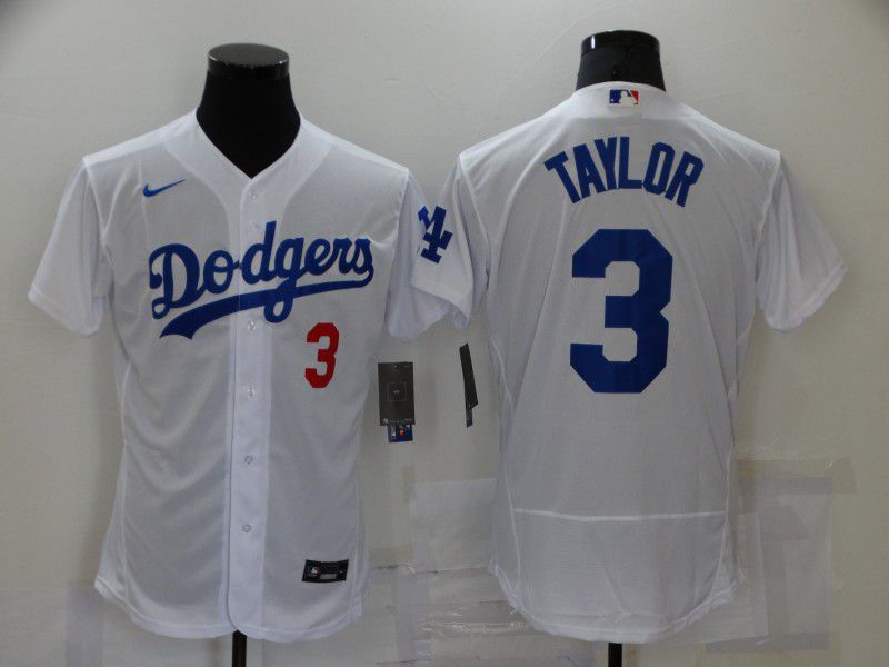 Men Los Angeles Dodgers #3 Taylor White Elite Nike 2021 MLB Jersey